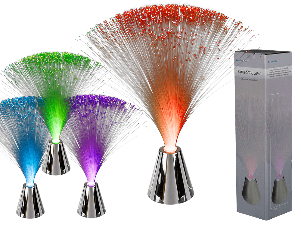 Glasfaser-Lampe mit farbwechselnder LED