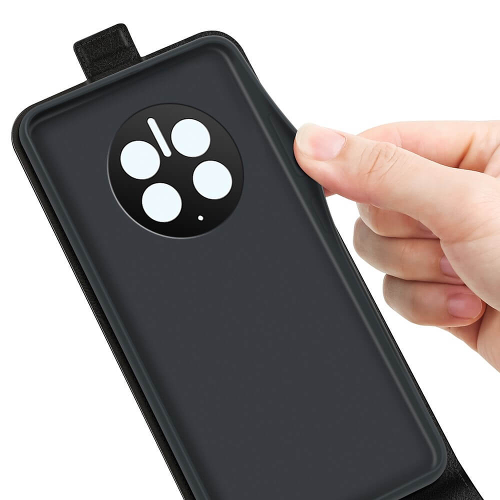 Huawei Mate 50 Pro - Klassisches Flip Case vertikal schwarz