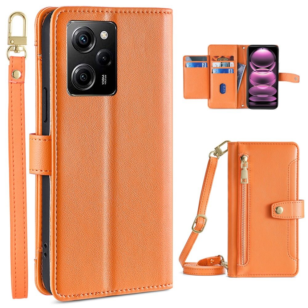 Xiaomi Poco X5 Pro - Wallet Etui Hülle orange