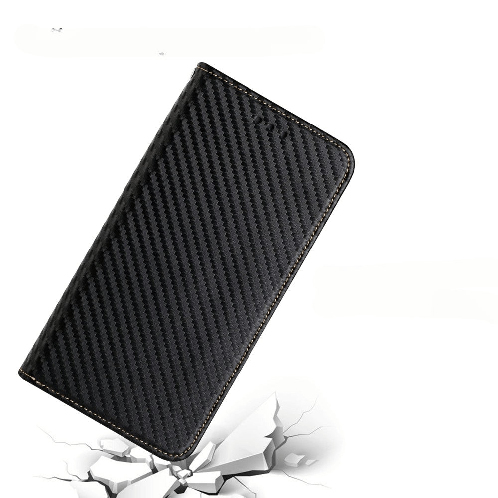 iPhone 15 Pro - Carbon Look Flip Case Hülle