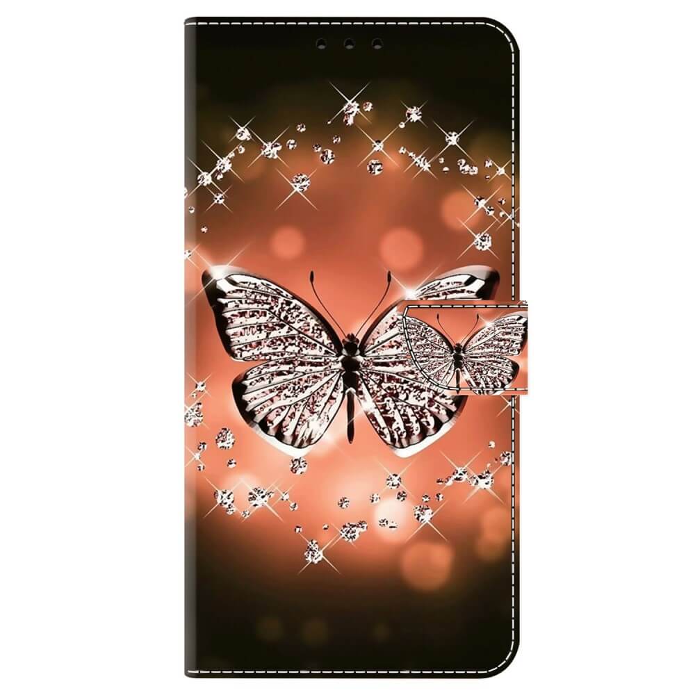 iPhone 15 Plus - 3D-Effekt Hülle Etui Crystal Butterfly