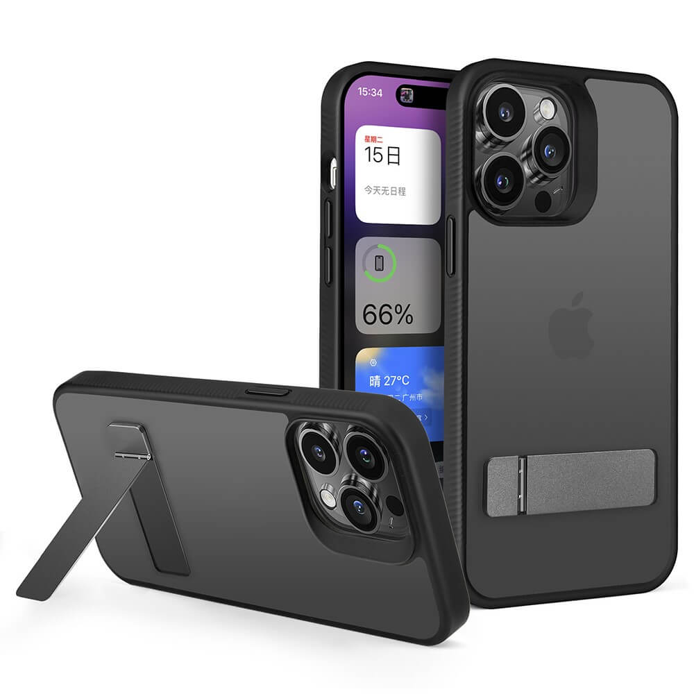 iPhone 15 Plus - G Style Backcase mit Kickstand schwarz