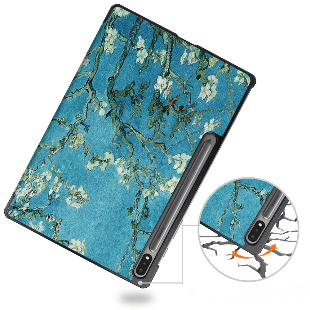 Galaxy Tab S9+ - Tri-fold Smart Case Blüten