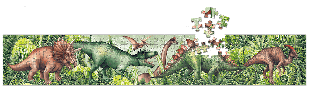 Mini Puzzle 150 Teile Dinosaurier