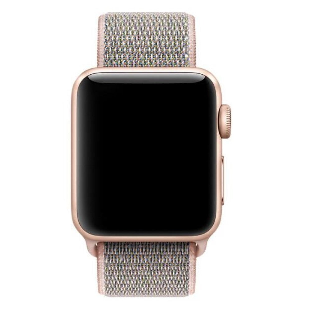 Apple Watch 42/44/45/49mm - Nylon Armband mit Klettverschluss roségold