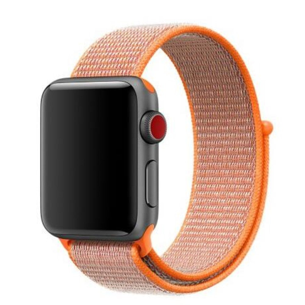 Apple Watch 38 / 40mm  - Nylon Armband mit Klettverschluss orange