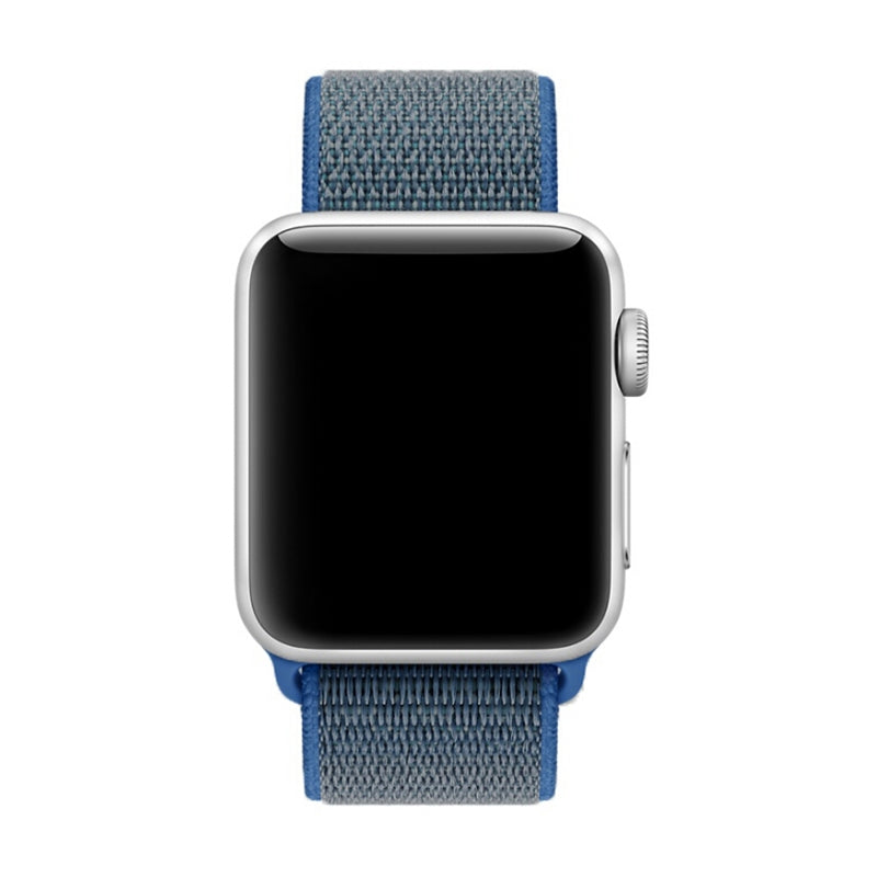 Apple Watch 38/40/41mm - Nylon Armband mit Klettverschluss blau-grün