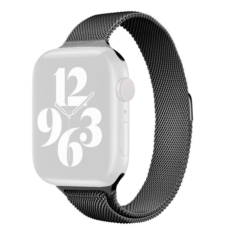 Apple Watch 42/44/45/49mm - Milanaise Edelstahl Armband schwarz