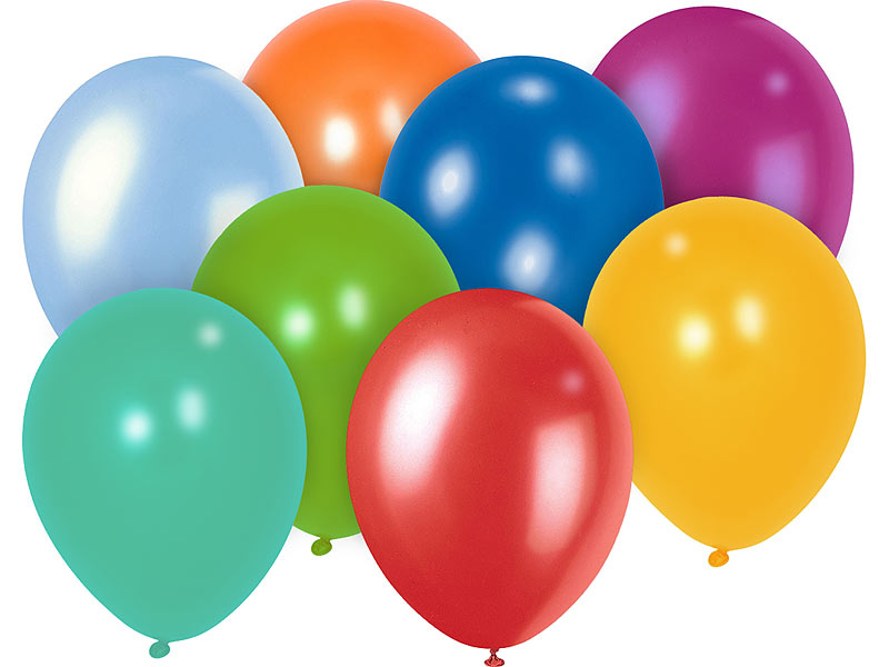100 bunte Luftballons Mega Pack 30cm bunt gemischt