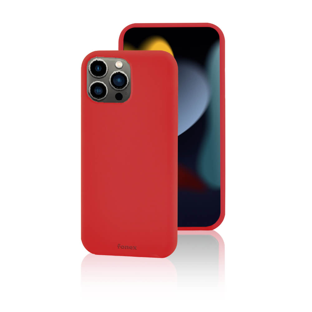 iPhone 14 Pro Max - Fonex Pure Touch Silikonhülle rot