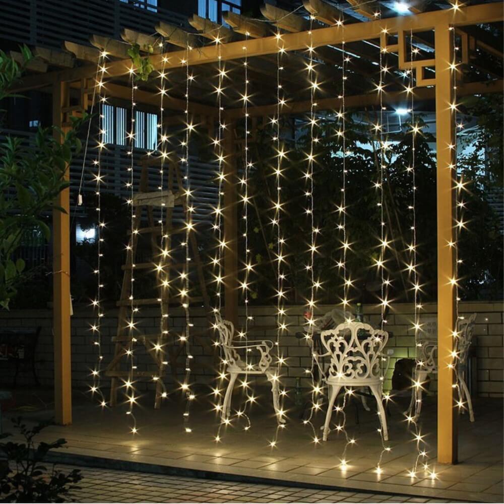 Vorhang Lichterkette USB 3x3m 300 Led