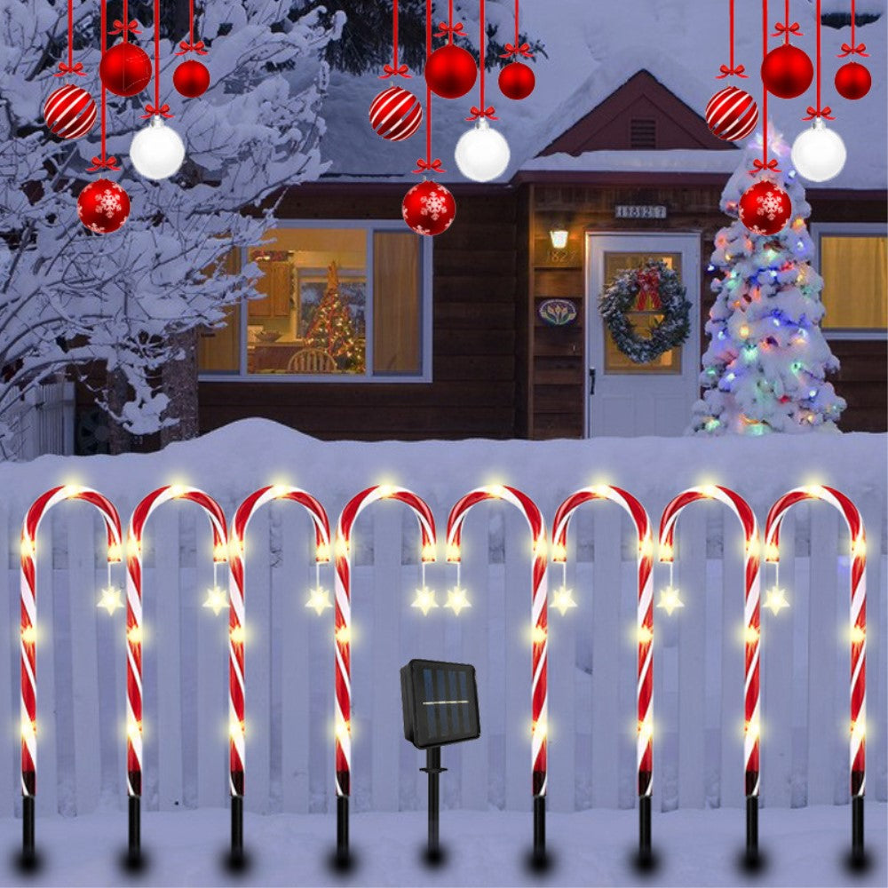 Solar LED Zuckerstangen Lichterkette
