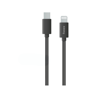 Fonex Ladekabel Lightning 1,5 m zu USB-C schwarz