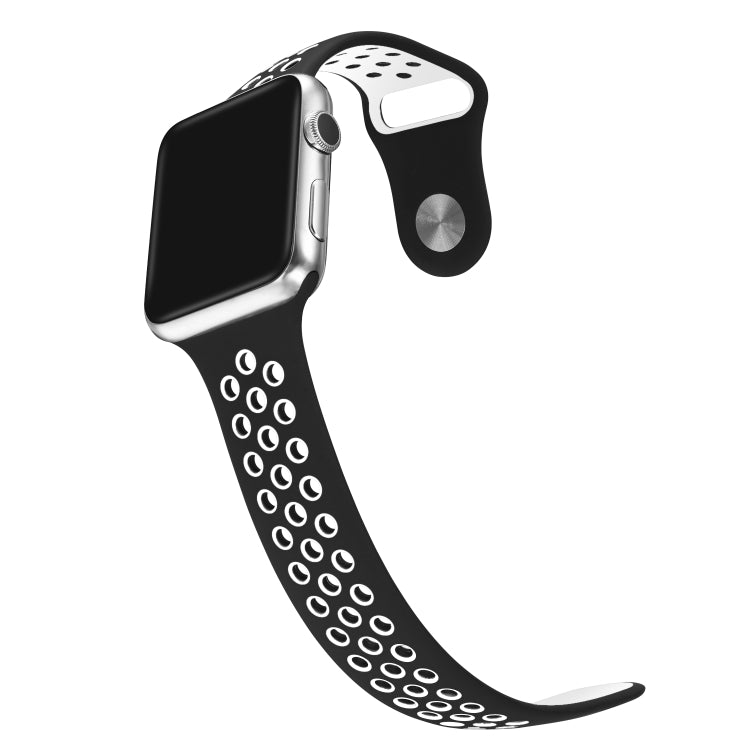 Apple Watch 38/40/41mm - Sportarmband aus Silikon gelöchert schwarz