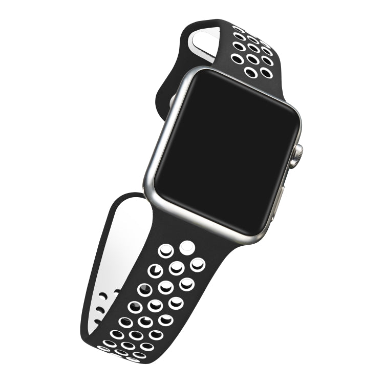 Apple Watch 38/40/41mm - Sportarmband aus Silikon gelöchert schwarz
