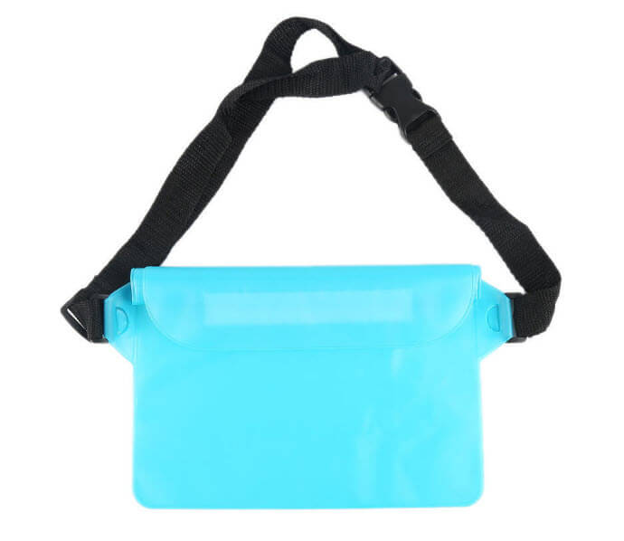 Wasserdichte Tasche Dry Bag für Handy und Kleinwaren hellblau